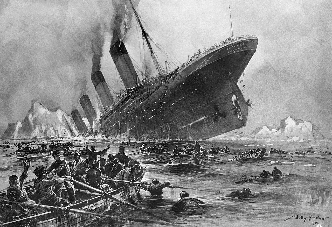Die RMS Titanic beim Auslaufen aus Southampton am 10. April 1912.