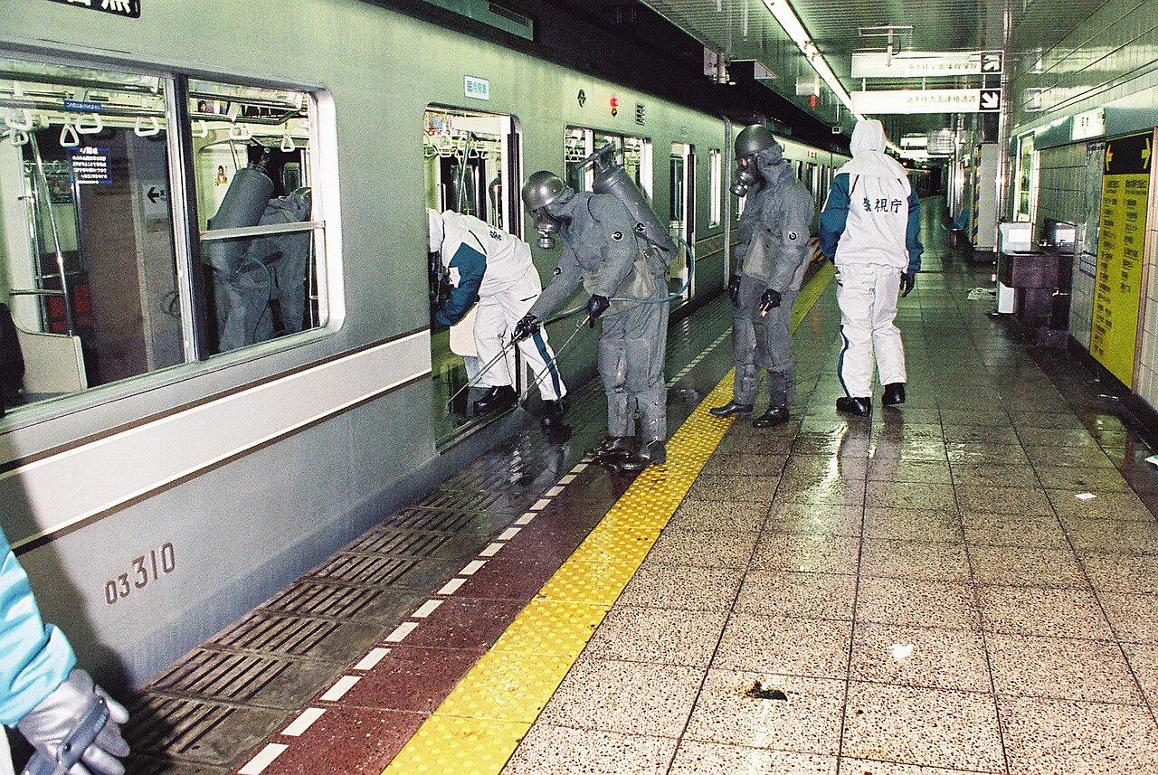 Bahnhof Kasumigaseki, Tokyo Metro, nahe den Anschlagsorten vom 20. März 1995.