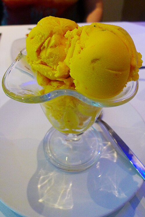 Saffron ice cream from Iran