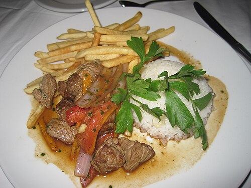 Lomo saltado from Peru