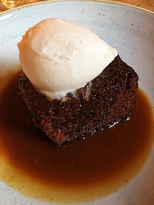 Sticky toffee pudding from United Kingdom
