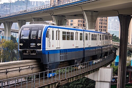 Chongqing Rail Transit — iconic monorail