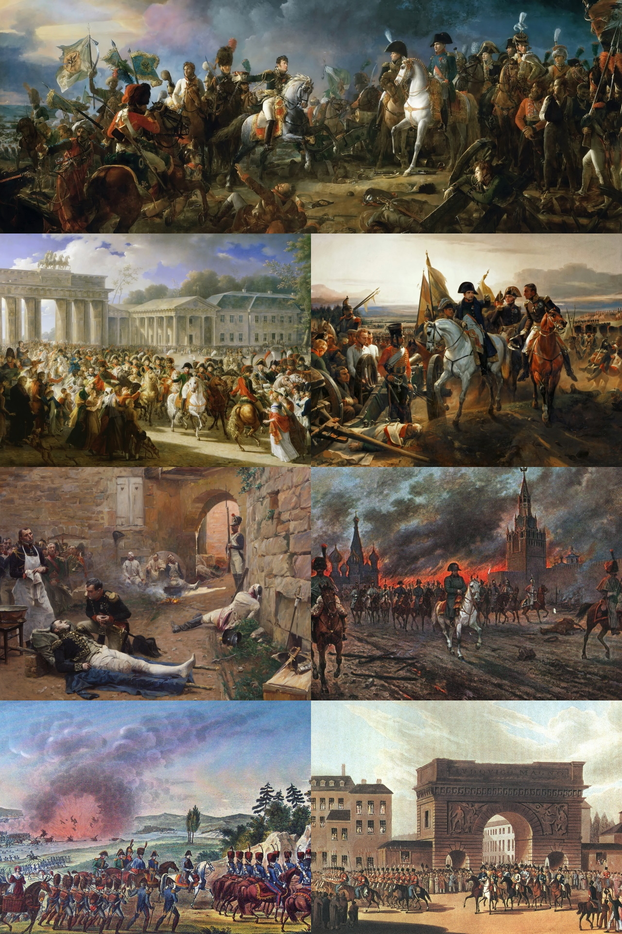 Escena de batalla de la era napoleónica