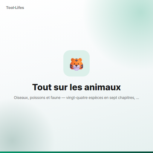 Tout sur les animaux